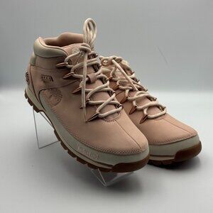 Timberland Euro Sprint Mid Hiker Light Pink Nubuck Leather Size 8.5